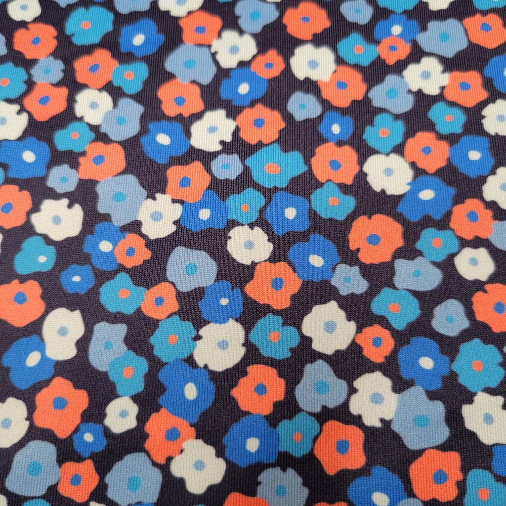 Redvanly Marne Polo Mens Medium Midnight Navy Multi Floral Golf Shirt MSRP $110. - Picture 10 of 16
